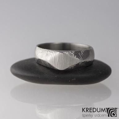 GRADA, koleka - Kovan zsnubn prsten damasteel, S1816
