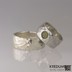 Silver Draill - tepan snubn stbrn prsteny s vltavnem