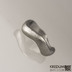 Kovaný nerezový snubní prsten - Meandr Klasik, velikost 54, pomerančová kůra