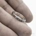 Retro snubn prsten 6 Lpa stbro s patinou - SK3809