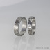 Draill + čirý diamant 1,5 mm - Prsten kovaná nerezová ocel, zatmavený a přeleštěný