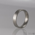 Kovaný nerezový snubní prsten - Klasik matný, profil C