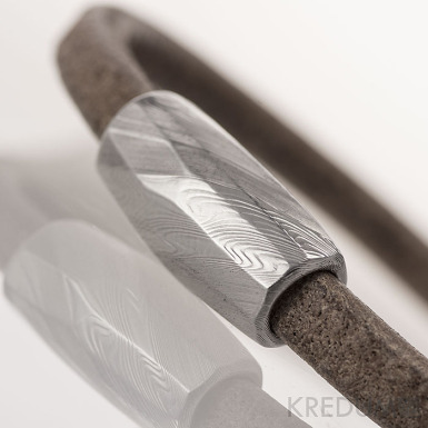 Damasteel korlek - nepravideln ploky - Samuel nramek hnd