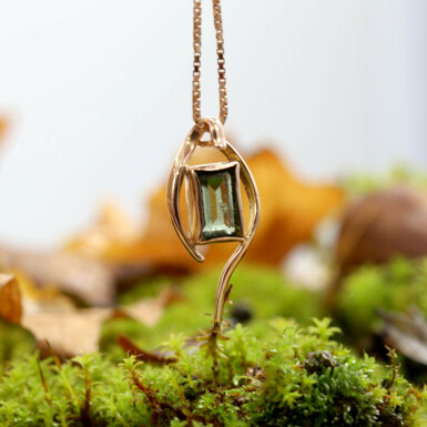 Tear - Golden pendant with golden yellow gold - CR5831