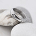 Blíženci - snubní prsten z oceli damasteel a 2 diamanty - struktura kolečka, produkt č. 2231