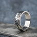 Archeos Glanc - Kovaný nerezový snubní prsten, SK1650 - povrch Archeos a leštěné boky