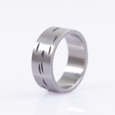 Betula, size 51 - forged stainless steel wedding ring - CR6069