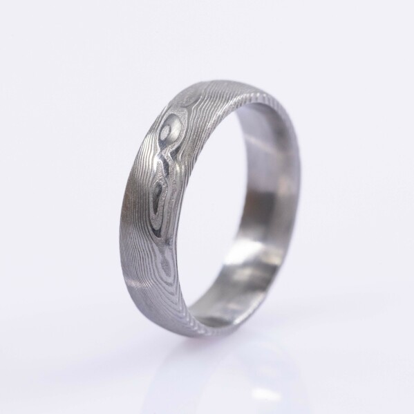 Prima d�evo - Kovan� snubn� prsten z nerez oceli damasteel, vel. 57, CR6603