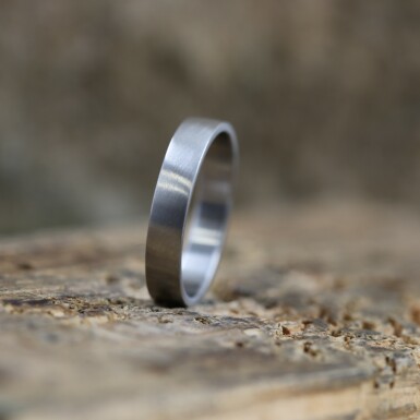 Prima titanium matt, size 59 - forged wedding ring - CR5725