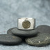 Draill matný a labradorit - velikost 56, šířka 12,2 mm, průměr kamene 89 mm, tloušťka 2,5 mm - Kovaný nerezový prten - sk1861 (3)