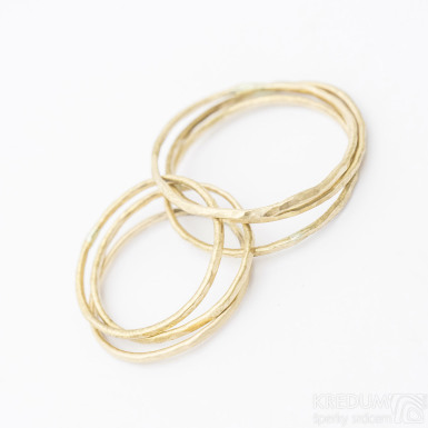 Golden Plain draill yellow - Zlatý snubní prsten