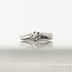 Gordik flower Au a ir diamant 1,5 mm - velikost 56, ka 4 mm - Motan zsnubn prsten - k 2245