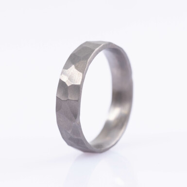 Natura titanium - matte - forged wedding ring, size 54, CR6465