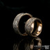 Motan prsten - Gordik Mokume Gold red - patina - 7 mm