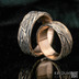 Motan prsten - Gordik Mokume Gold - patina - 7 mm