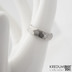 Prsten kovaný - Skalák titan a čirý diamant 2 mm - lesklý