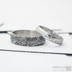 Prima damasteel, vzor voda + akvamarin do stříbra, velikost 54, šířka 4,5 mm, profil B - K 4813
