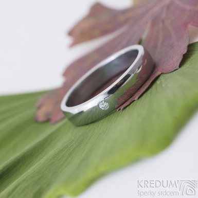 Klasik leskl a ir diamant 2 mm - 62, ka 4,5 mm, tloutka stedn - Snubn prsteny z nerezov oceli - k 2450