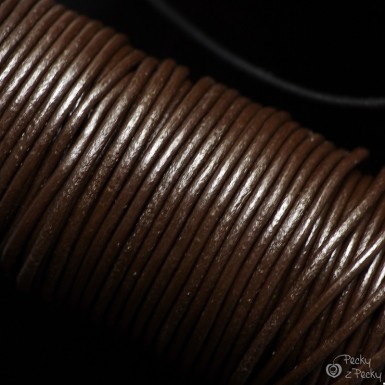 Leather cord for hanging jewellery round - brown
