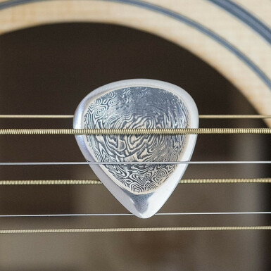 HITMAKER, water dark texture - damascus metal pick plectrum