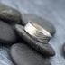 Mokume gane a diamant 2 mm - Stříbro + palladium - velikost 52, šířka 5,4 mm, tloušťka 1,4 mm, profil C - Zásnubní prsten, SK1789 (5)