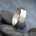 Mokume gane a diamant 2 mm - Stříbro + palladium - velikost 52, šířka 5,4 mm, tloušťka 1,4 mm, profil C - Zásnubní prsten, SK1789 (4)