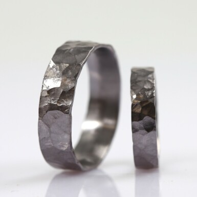 netradi�n� snubn� prst�nky z tantalu, p�nsk� snubn� prsten, ru�n� vyroben� od kredum art - Archeos tantal, 10865