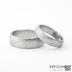 Ručně kované snubní prsteny damasteel - Prima a diamant 2 mm - kovaný damasteel snubní nebo zásnubní prsten