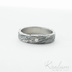 Zsnubn prsten damasteel - Prima, voda, lept tmav stedn, profil C, vel. 60, ka 5 mm, tlouka stedn, 2 mm ir diamant - k 5198
