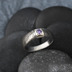 Prima Space se zirkonem 3 mm - velikost 55, čířka hlavy 5,5 mm do dlaně 3,2 mm, tloušťka 1 - 2,6, dřevo 75TM - Damasteel zásnubní prsten, SK1635 (8)