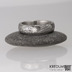Snubn prsten nerezov ocel damasteel typ Prima, struktura voda a ir prodn diamant o prmru 1,7 mm