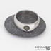 Eli stone - Kovaný prsten z nerezové oceli s vltavínem, velikost 57