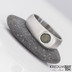 Eli stone - Kovaný prsten z nerezové oceli s vltavínem, velikost 57