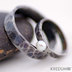 Snubní - zásnubní prsten kovaná nerezová ocel - Draill s perlou