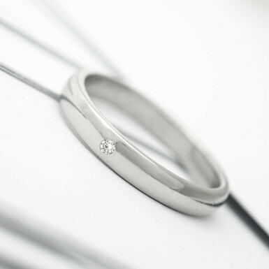 Prima nerez a ir diamant 1,5 mm - leskl - kovan snubn prsten z nerezov oceli