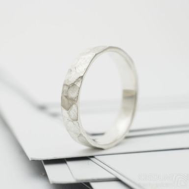 RAW silver - stříbrný snubní prsten