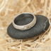 Zásnubní prsten  s diamantem - Rock damasteel, struktura dřevo, lept světlý střední, profil B, čirý diamant 2 mm - vel. 49, šířka 4 mm, tloušťka  střední - Damasteel snubní prsteny - k 1485