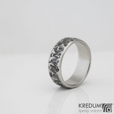 Archeos Line - kovan snubn prsten z nerezov oceli - SK979