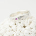 Stbrn zsnubn prsten s rubnem - Natura, brouen rubn 2 mm osazen do zlatho lka, velikost 54, ka 4 mm, leskl - k 1704