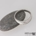 Zásnubní prsten s diamantem - Siona damasteel, struktura dřevo, lept světlý střední - velikost 53, šířka hlava 5 mm, šířka dlaň 3,5 mm, tloušťka hlava: silný, tloušťka dlaň: střední, profil B, diamant 2,7 mm  - AVT 4391