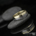 Columba yellow - Zlatý snubní prsten a damasteel - poměr 1:1