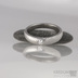 Snubní a zásnubní prsten Siona GLANC diamant a diamant 2,7 mm, struktura dřevo