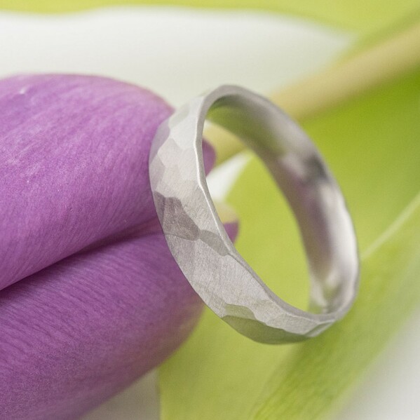 snubní prsten z chirurgické oceli - velikost 62, šířka 5,5 mm, tloušťka střední, profil C+CF, matný - fl 3989247