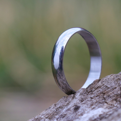 Prima nerez lesk - kovan snubn prsten z nerezov oceli, V5160