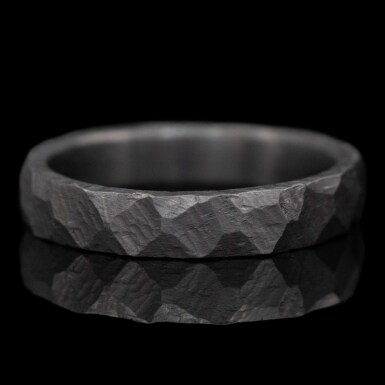 Raw tantal - matn� - vel. 50 - ru�n� vyr�b�n� snubn� prsten z tantalu, CR6474 - skladem