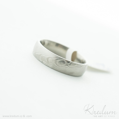 Prima devo - Kovan snubn prsten z nerez oceli damasteel, V4831
