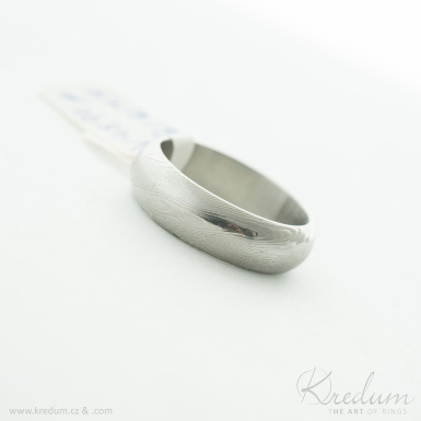Prima devo - Kovan snubn prsten z nerez oceli damasteel, V4890