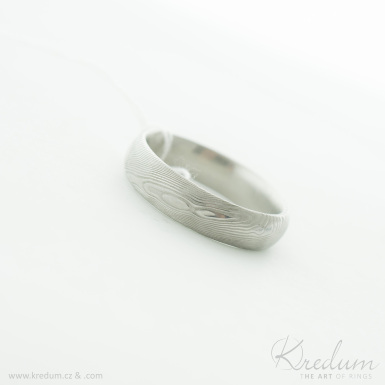 Prima devo - Kovan snubn prsten z nerez oceli damasteel, V4911