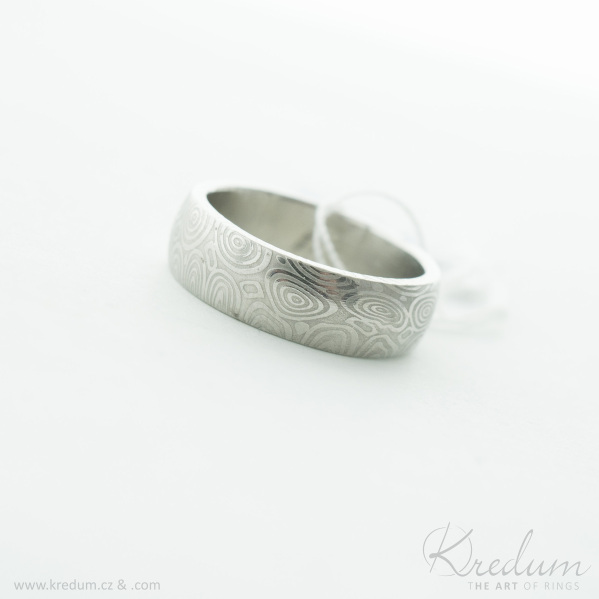 Prima koleka - Kovan snubn prsten z oceli damasteel, V4928