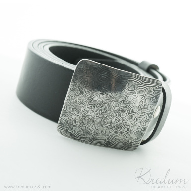 Gentleman 4 - Koen opasek s kovanou sponou damasteel - komplet - V4963